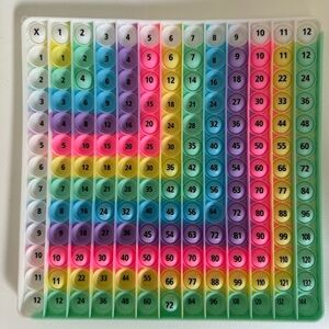 12x12 multiplication table pop fidget toy